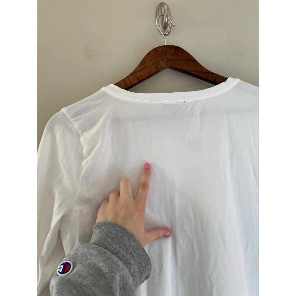 J. CREW White Henley Long Sleeve Top in Dreamy Cotton Size Women's Medium - Picture 5 of 10